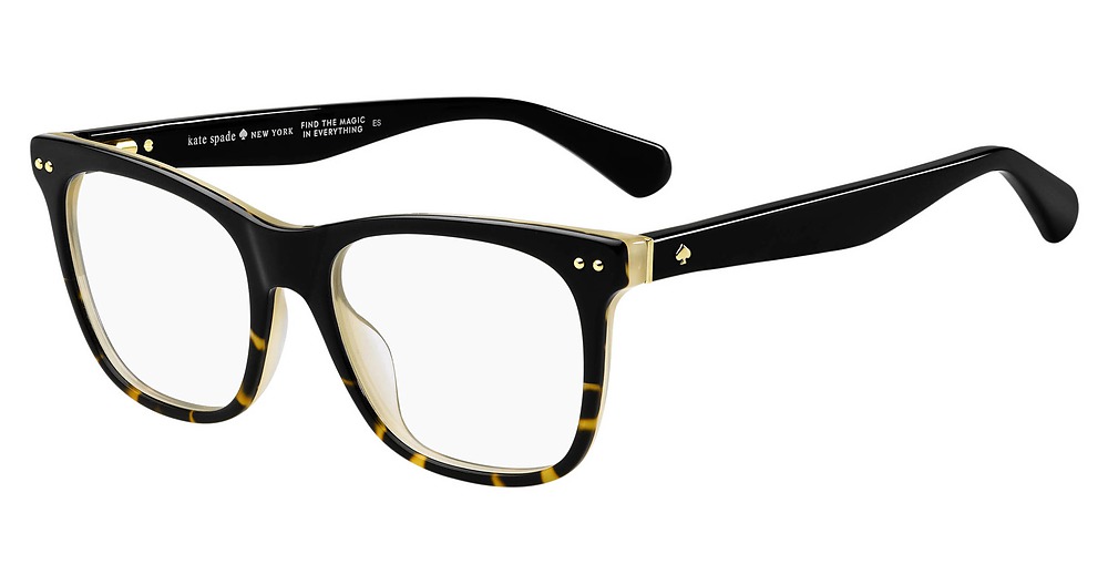 Kate Spade Aniyah square eyeglasses in Black Havana