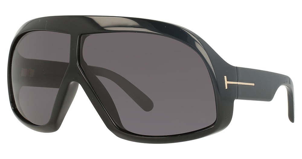 Tom Ford FT0965 aviator sunglasses in Shiny Black/Smoke
