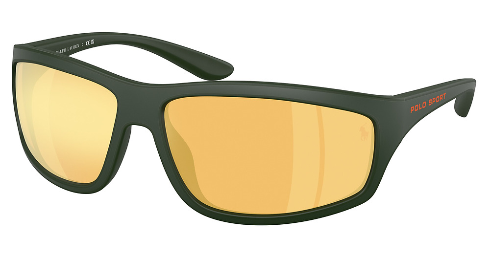 MATTE DARK GREEN / ORANGE MIRROR