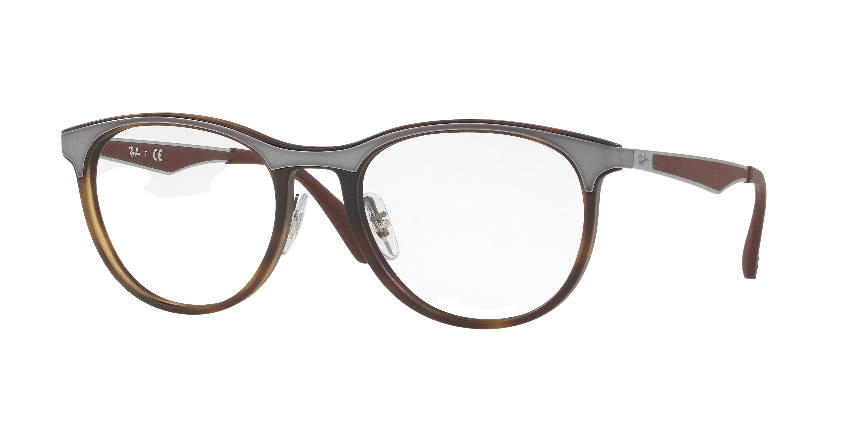 Ray-Ban RX7116 square eyeglasses in Matte Havana