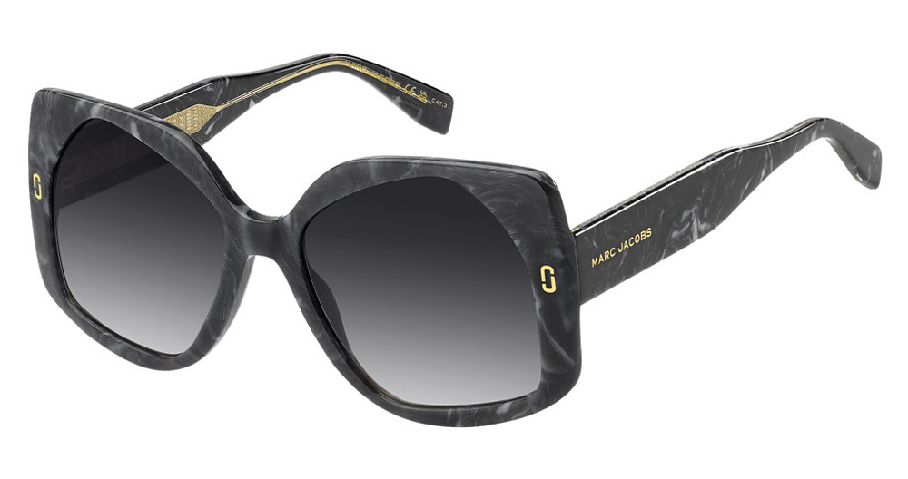 Marc Jacobs MJ 1133/S square sunglasses in Grey Marbl/Dark Grey Shaded