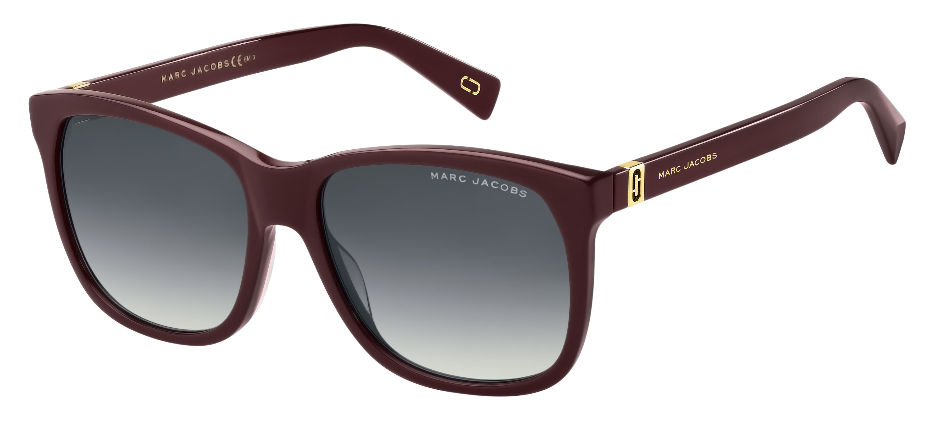 Marc Jacobs Marc 337/S square sunglasses in Opal Burgundy (9 O Dark Grey Gradient)