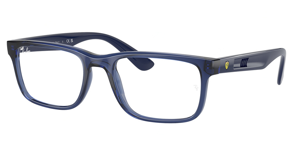 Ray-Ban RX7232M square eyeglasses in Transparent Blue