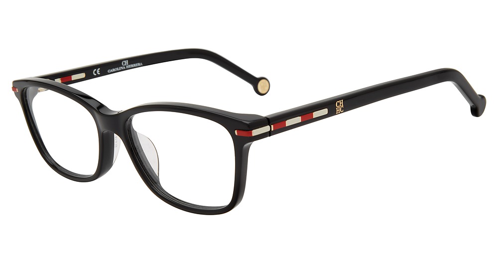 Carolina Herrera VHE848K cateye eyeglasses in Black 0700