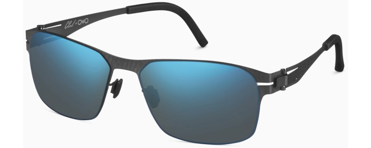 black pattern matte / blue