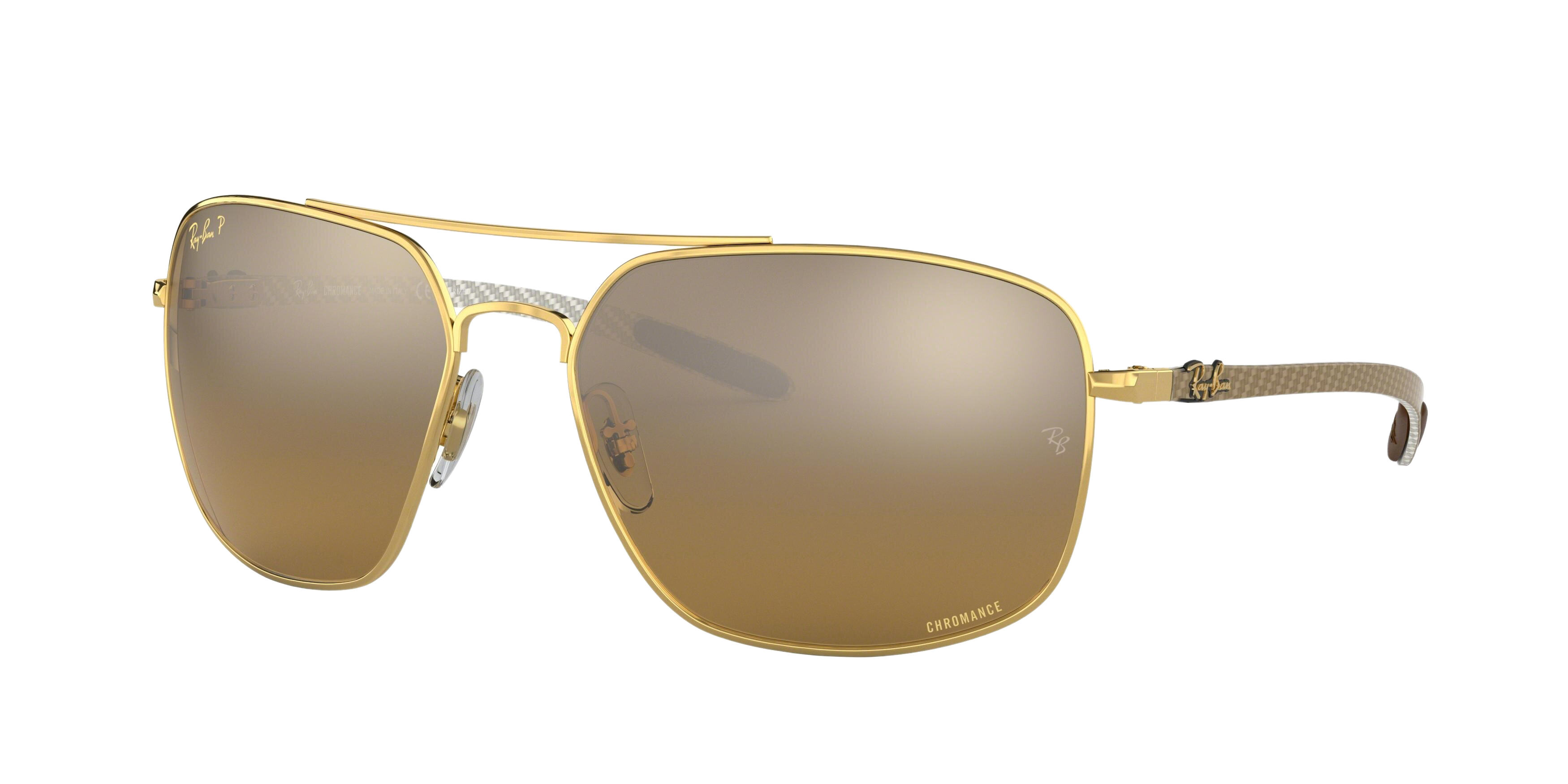 Ray-Ban RB8322CH square sunglasses in Gold