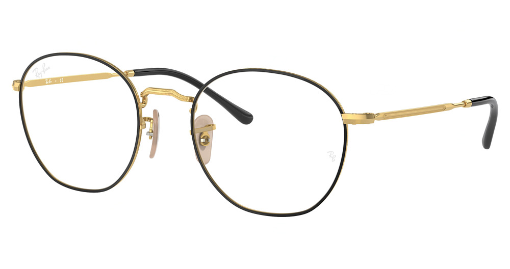 Ray-Ban RX6472 ROB round eyeglasses in Black on Arista