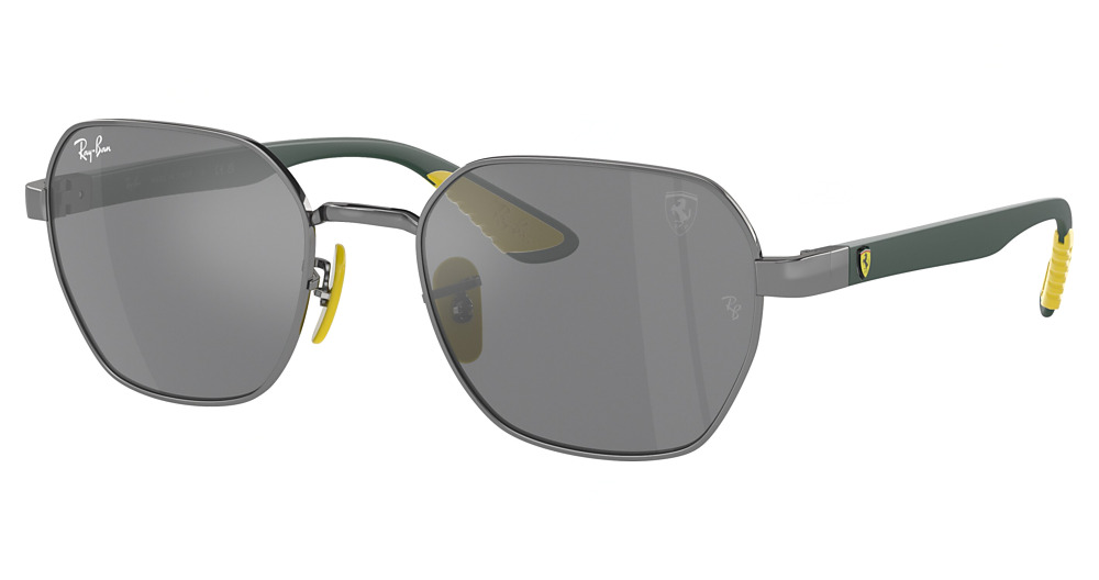 Ray-Ban RB3794M irregular sunglasses in Gunmetal/Grey Mirror Silver