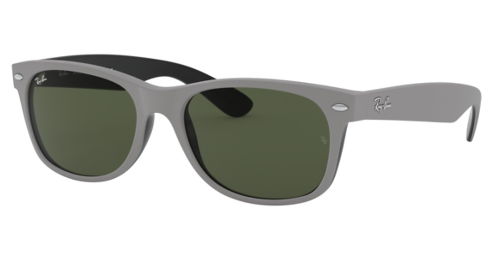 Ray-Ban RB2132 NEW WAYFARER sunglasses in Grey on Black/G 15 Green