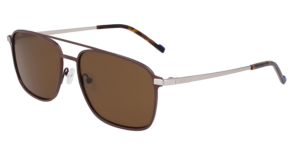 SATIN SILVER/BROWN