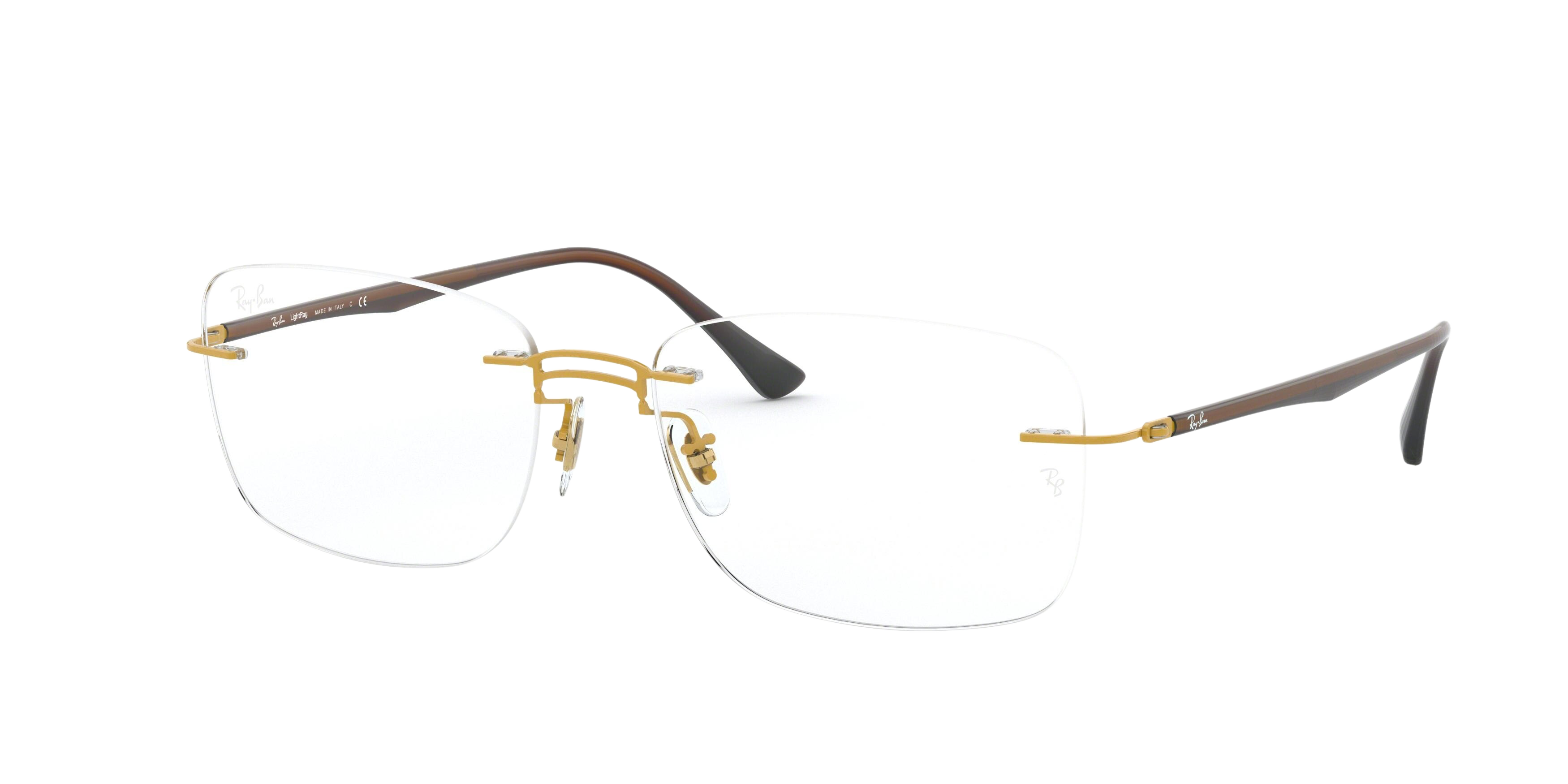 Ray-Ban RX8750 square eyeglasses in Gold