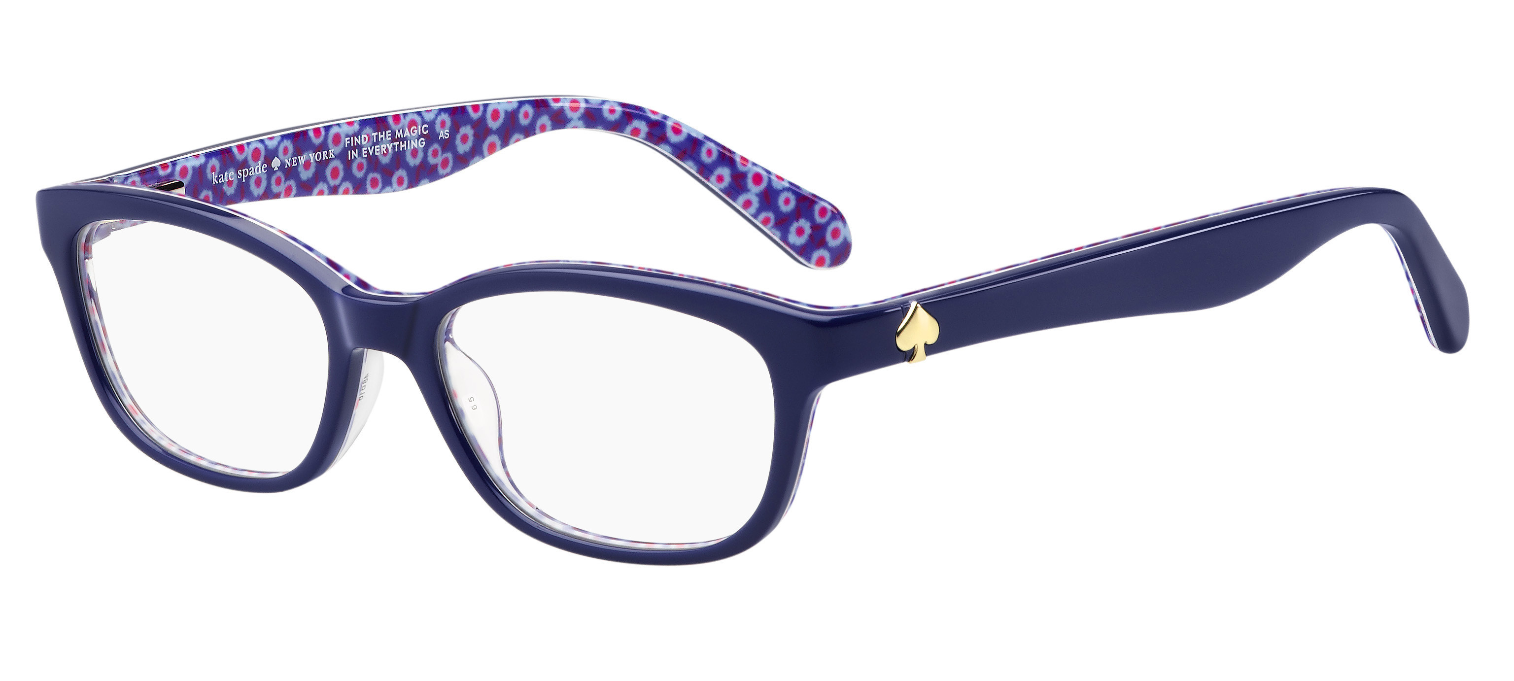 Kate Spade Brylie rectangle eyeglasses in Blue Palladium Transparent Blue