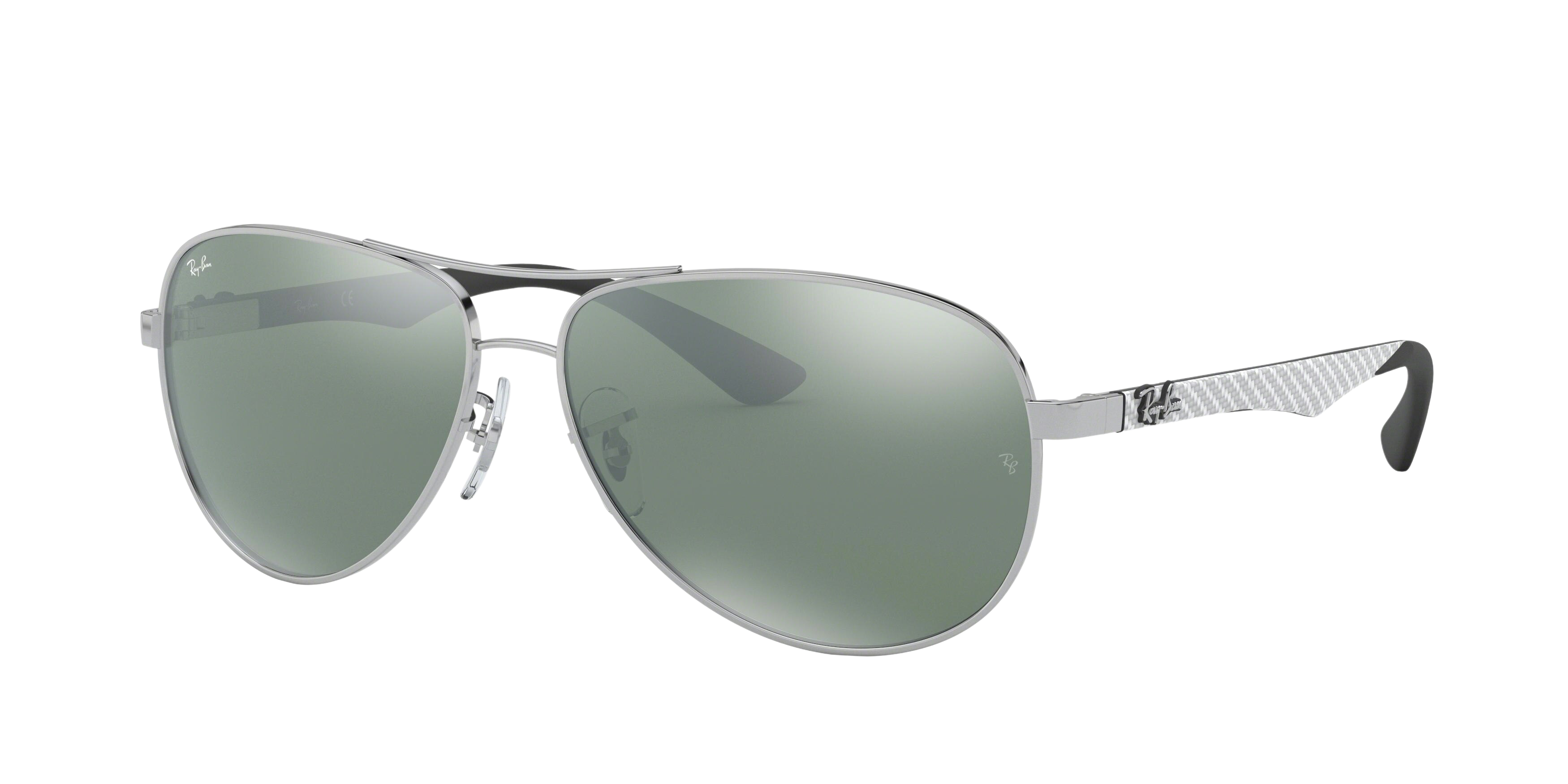 Ray-Ban RB8313 round sunglasses in Silver