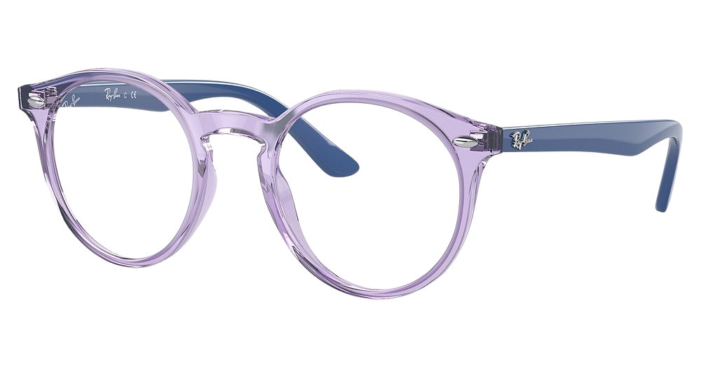 Ray-Ban RY1594 round eyeglasses in Transparent Violet