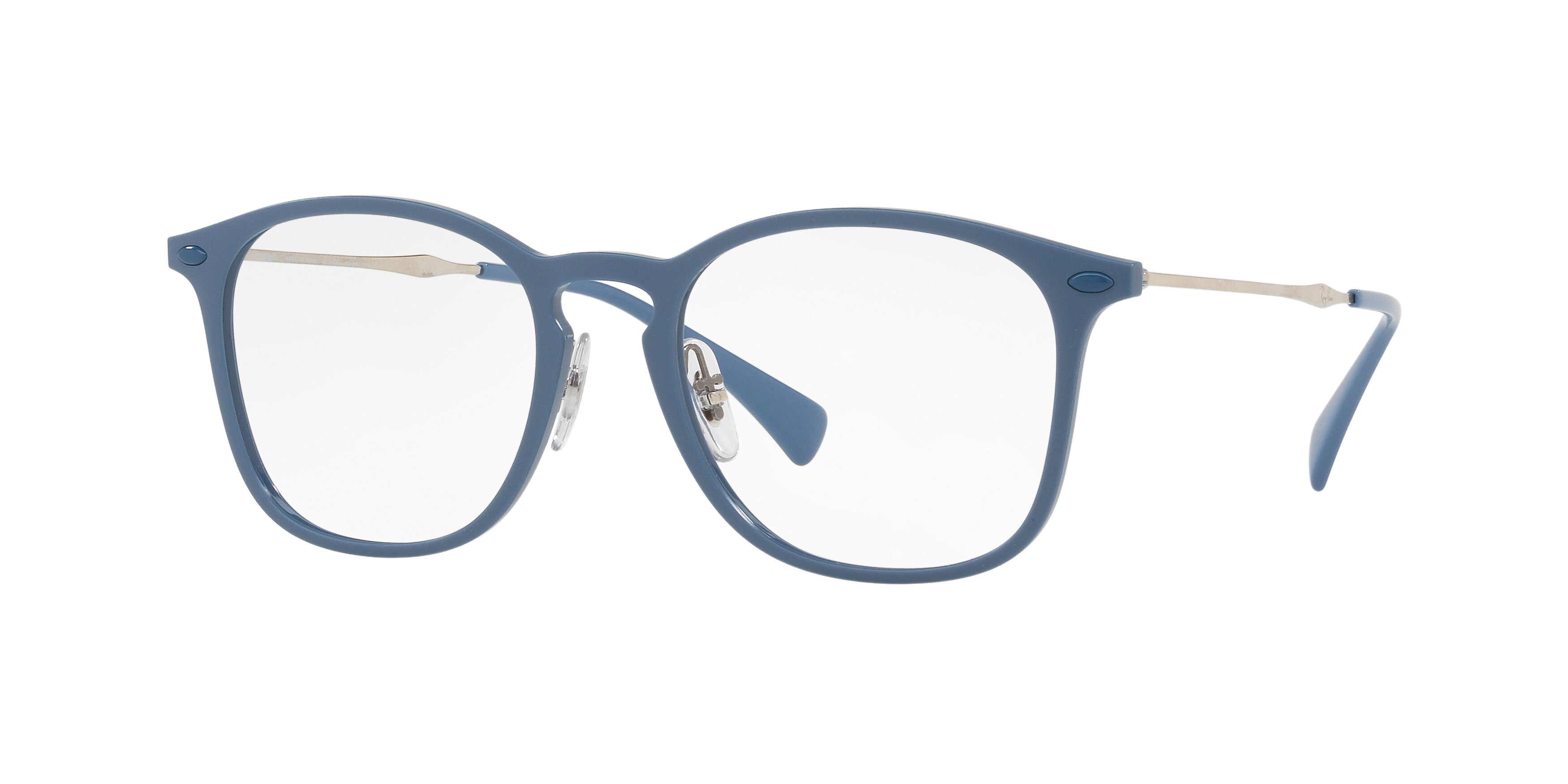 Ray-Ban RX8954 square eyeglasses in Light Blue Trasparent
