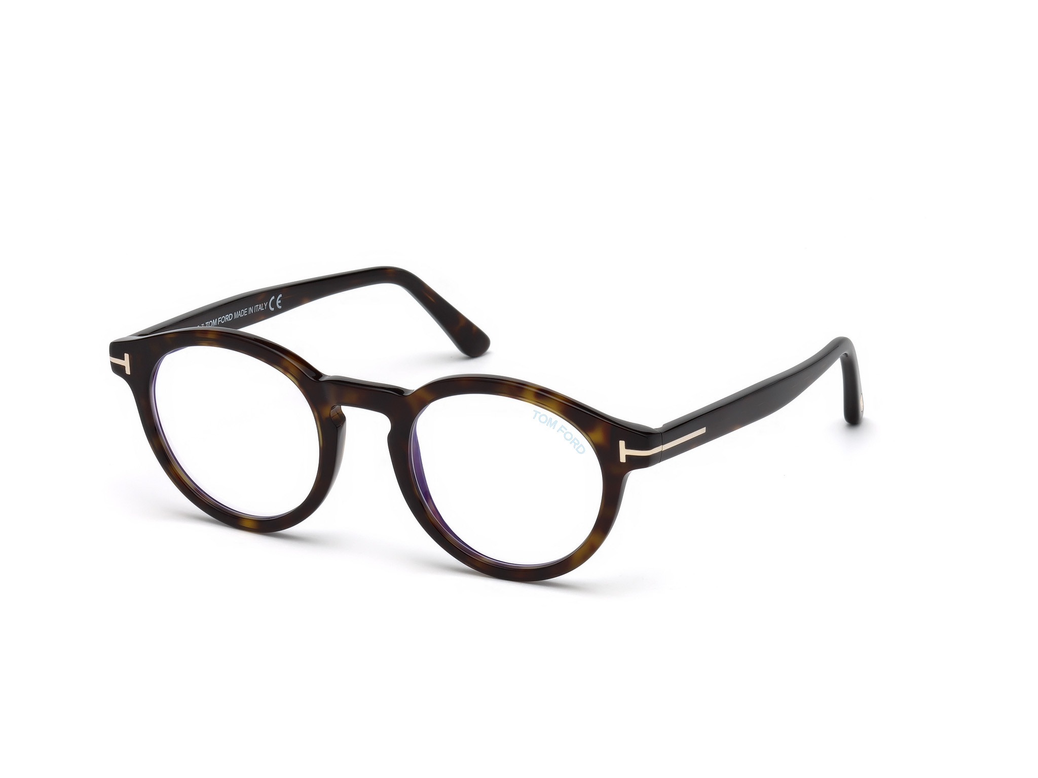Shiny Dark Havana/ Blue Block Lenses