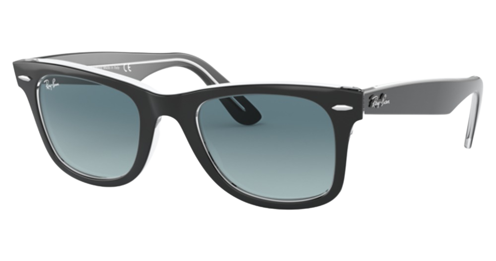 BLACK ON TRANSPARENT / BLUE GRADIENT GREY