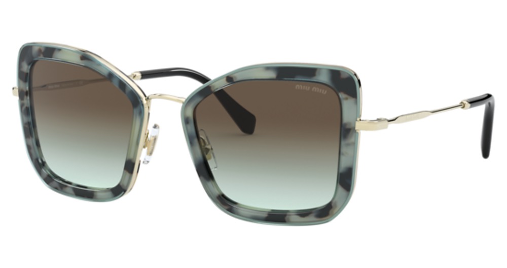Miu Miu MU 55VS CORE COLLECTION cateye sunglasses in Havana Light Blue/Light Green Gradient Beige