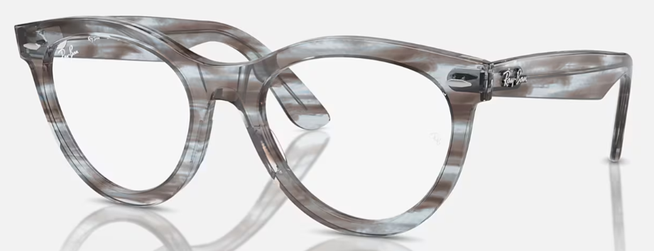 STRIPED TRANSPARENT BLU