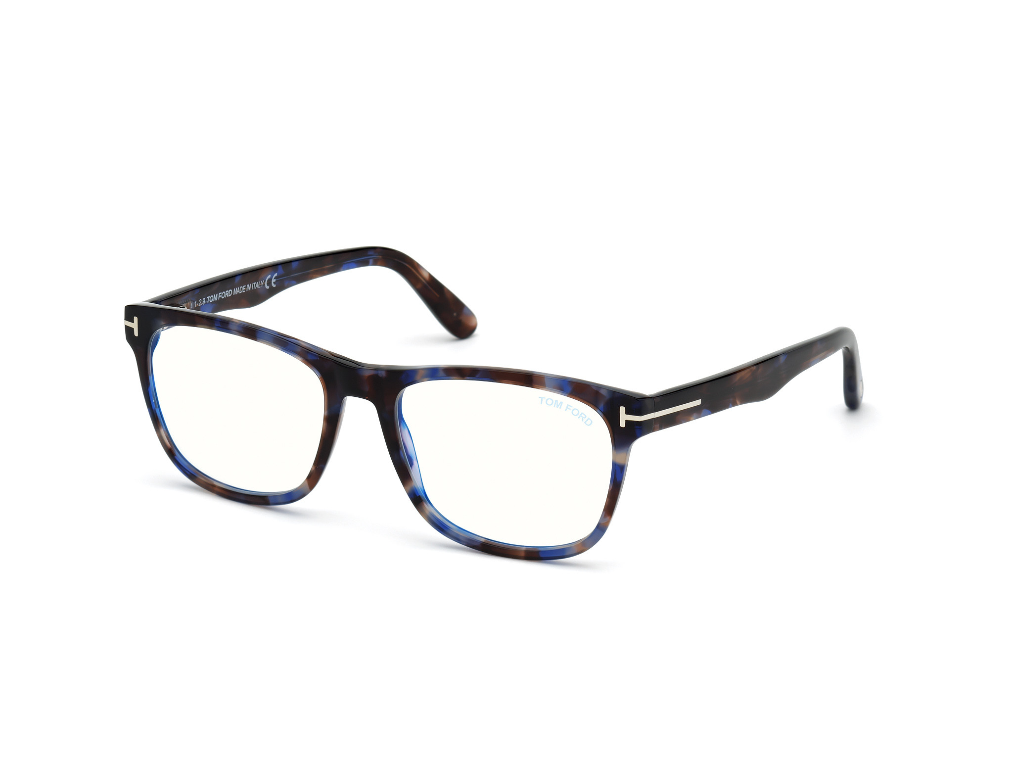 Shiny Blue Havana/ Blue Block Lenses