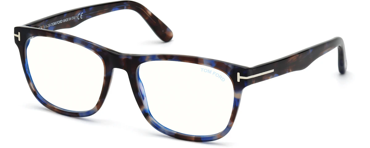 Shiny Blue Havana/ Blue Block Lenses
