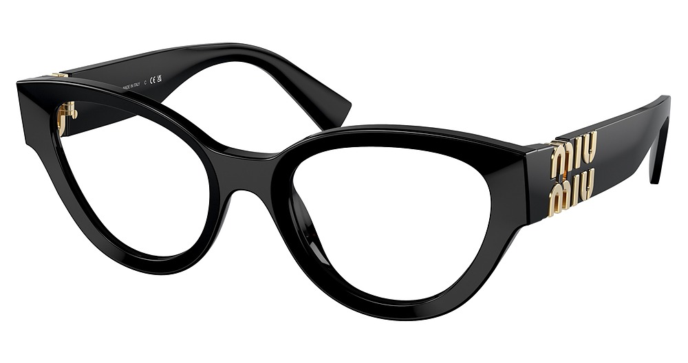 Miu Miu MU 01VV round eyeglasses in Black