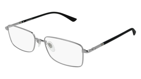 Gucci GG0391O rectangle eyeglasses in Ruthenium Black Transparent