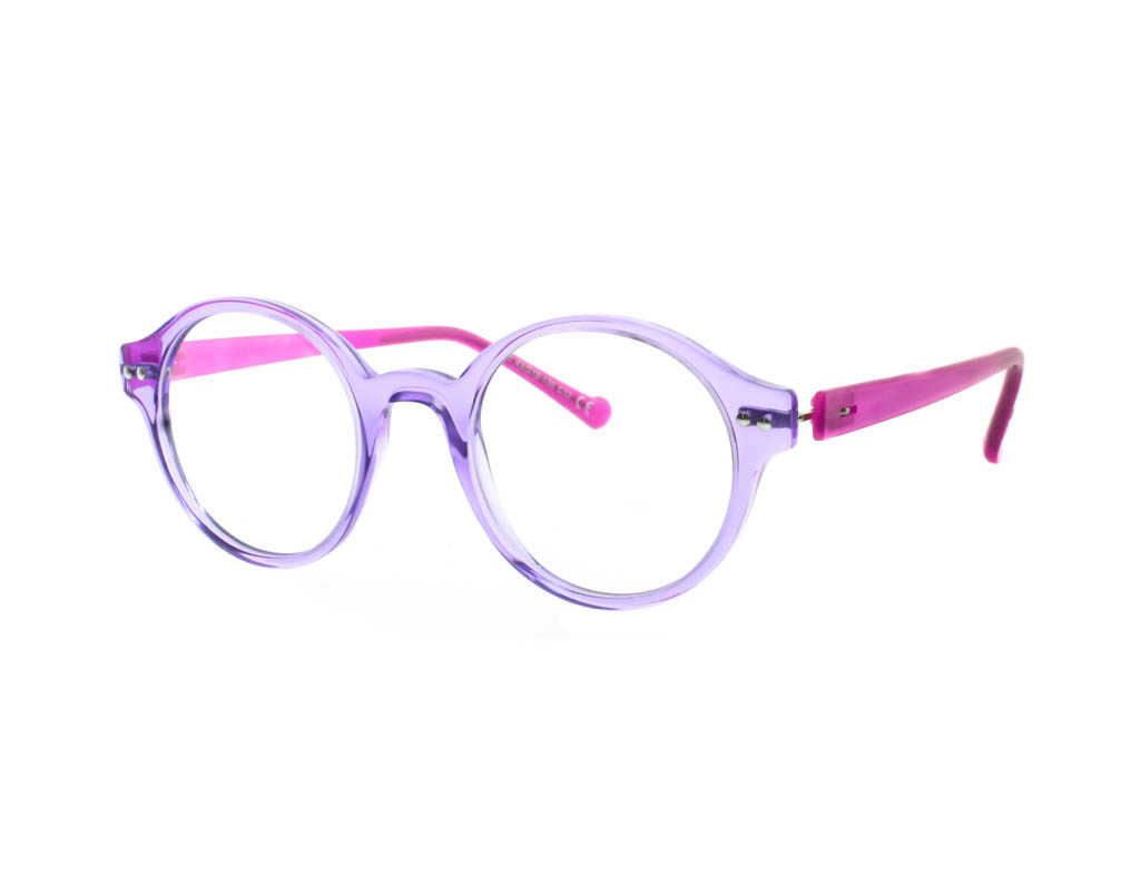 iGreen IGV04.60 round eyeglasses in Shiny Lavender/Matte Fuchsia