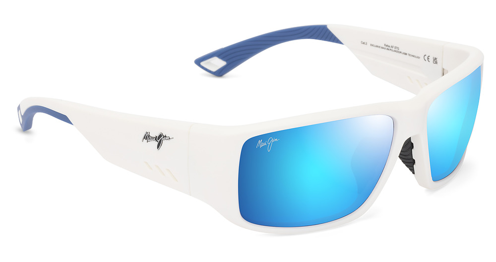 Matte White / Blue Hawaii