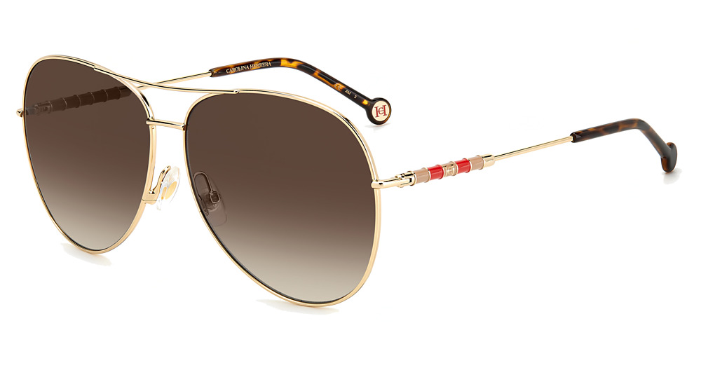 Carolina Herrera CH 0034/S aviator sunglasses in Gold/Brown Gradient