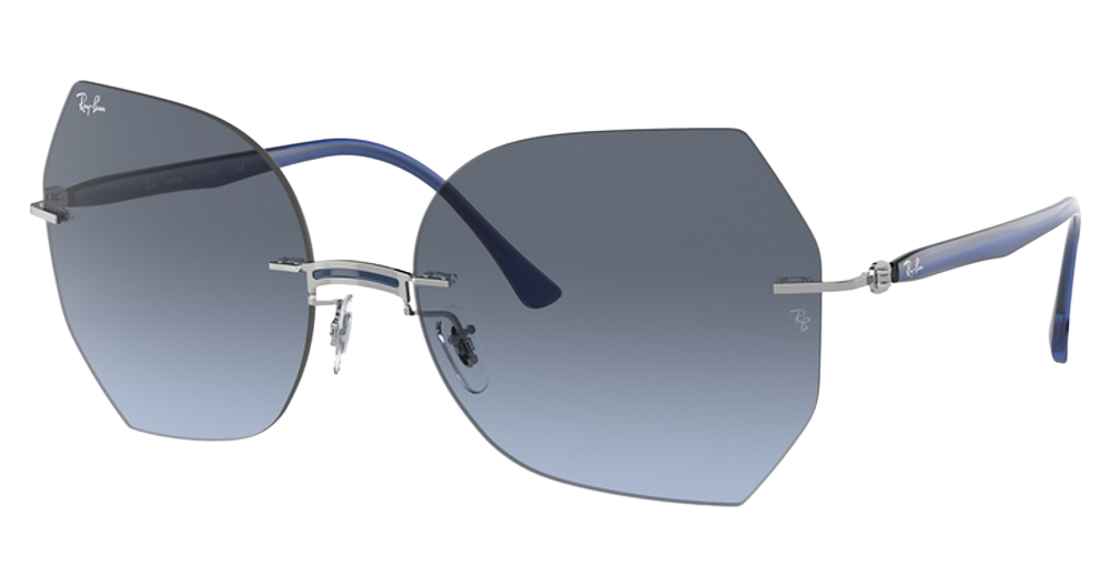 BLUE ON SILVER / BLUE GRADIENT GREY