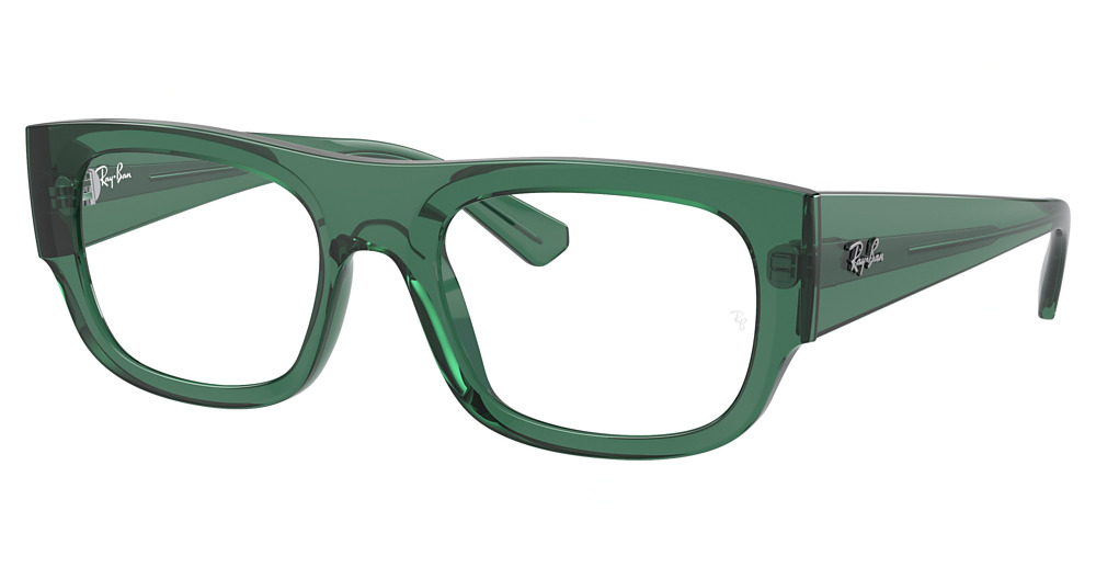 Ray-Ban RX7218 KRISTIN round eyeglasses in Transparent Green