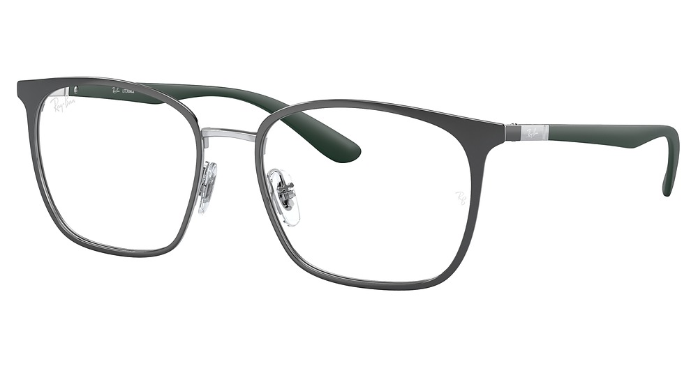 Ray-Ban RX6486 round eyeglasses in Grey on Silver