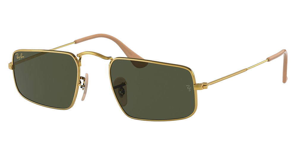 Ray-Ban RB3957 JULIE square sunglasses in Legend Gold/Green