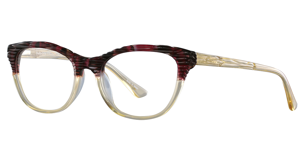 Dark Brown & Raspberry Marbled & Light Crystal Yellow