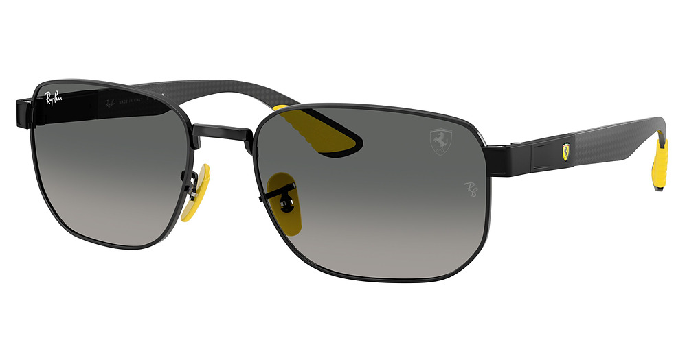 Ray-Ban RB8329M round sunglasses in Black/Grey Gradient