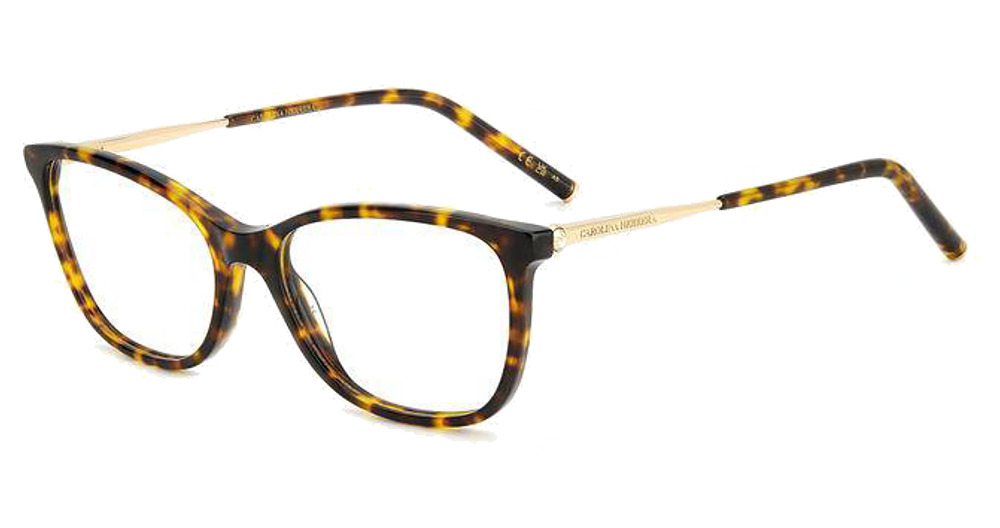 Carolina Herrera HER 0197 rectangle eyeglasses in Hvna Gold