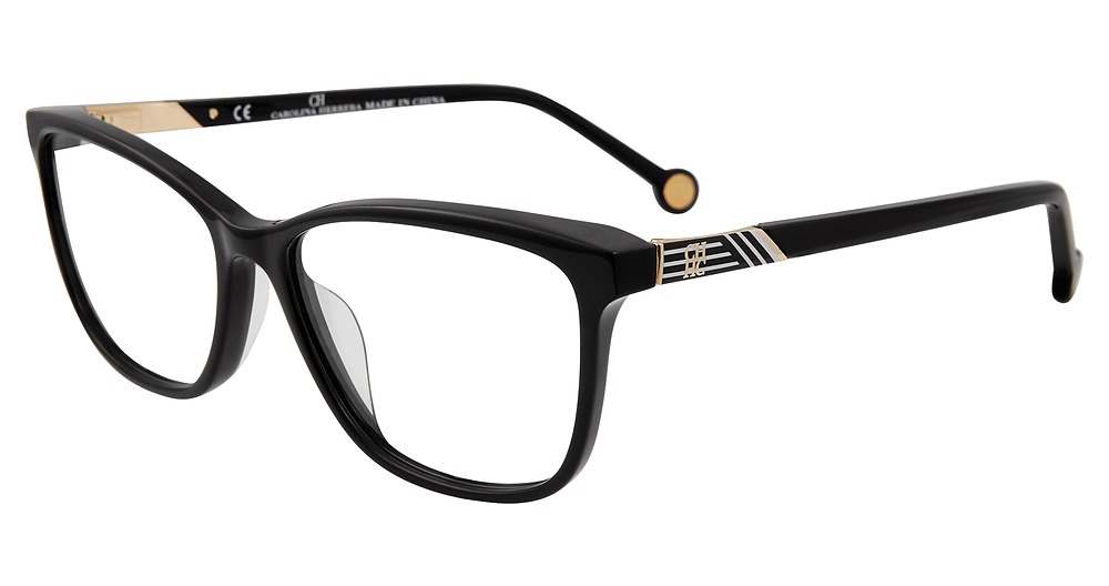 Carolina Herrera VHE799K round eyeglasses in Black 0700