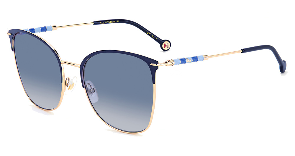 Carolina Herrera CH 0036/S cateye sunglasses in Gold Blue/Violet Shaded