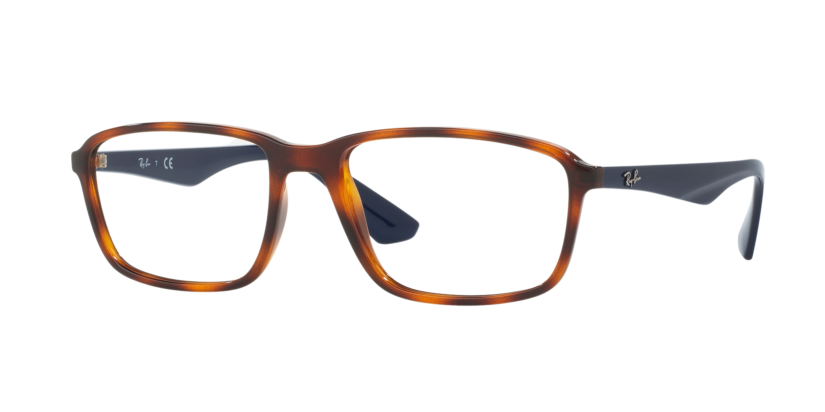 Ray-Ban RX7084 rectangle eyeglasses in Light Havana