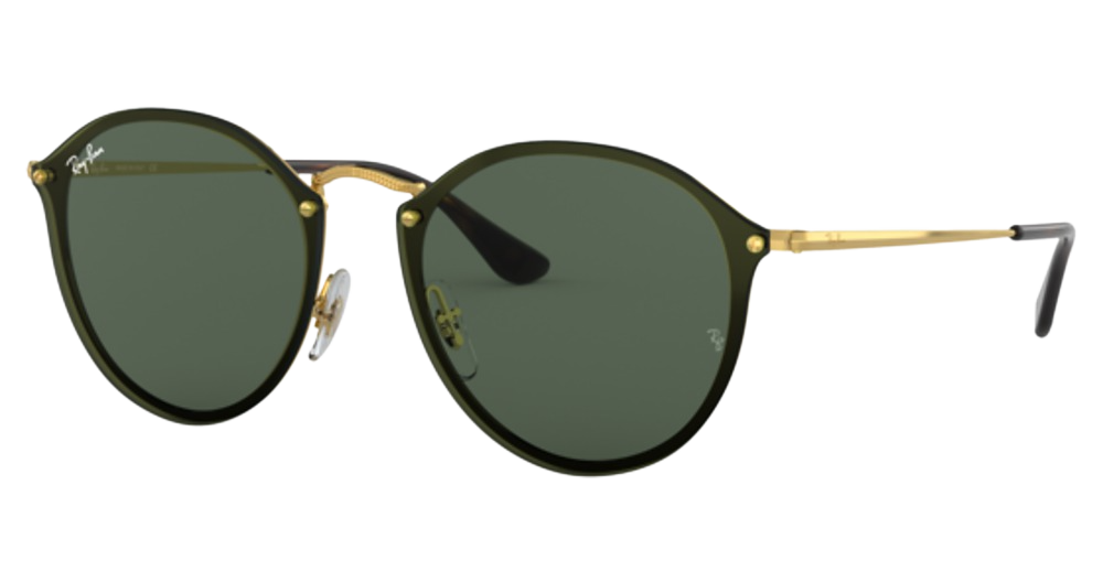 Ray-Ban RB3574N BLAZE ROUND round sunglasses in Arista/Dark Green