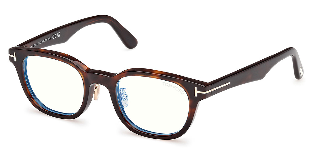 Tom Ford FT6020-D-B square eyeglasses in Dark Havana