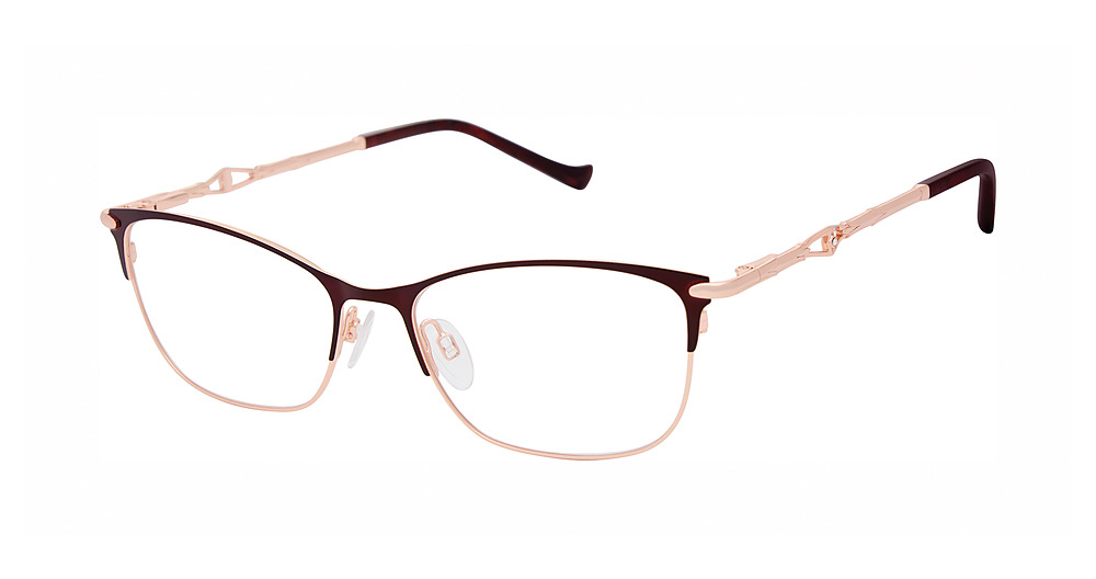 burgundy / rose gold
