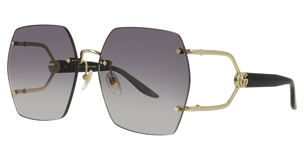 Gucci GG1562S irregular sunglasses in Gold/Grey