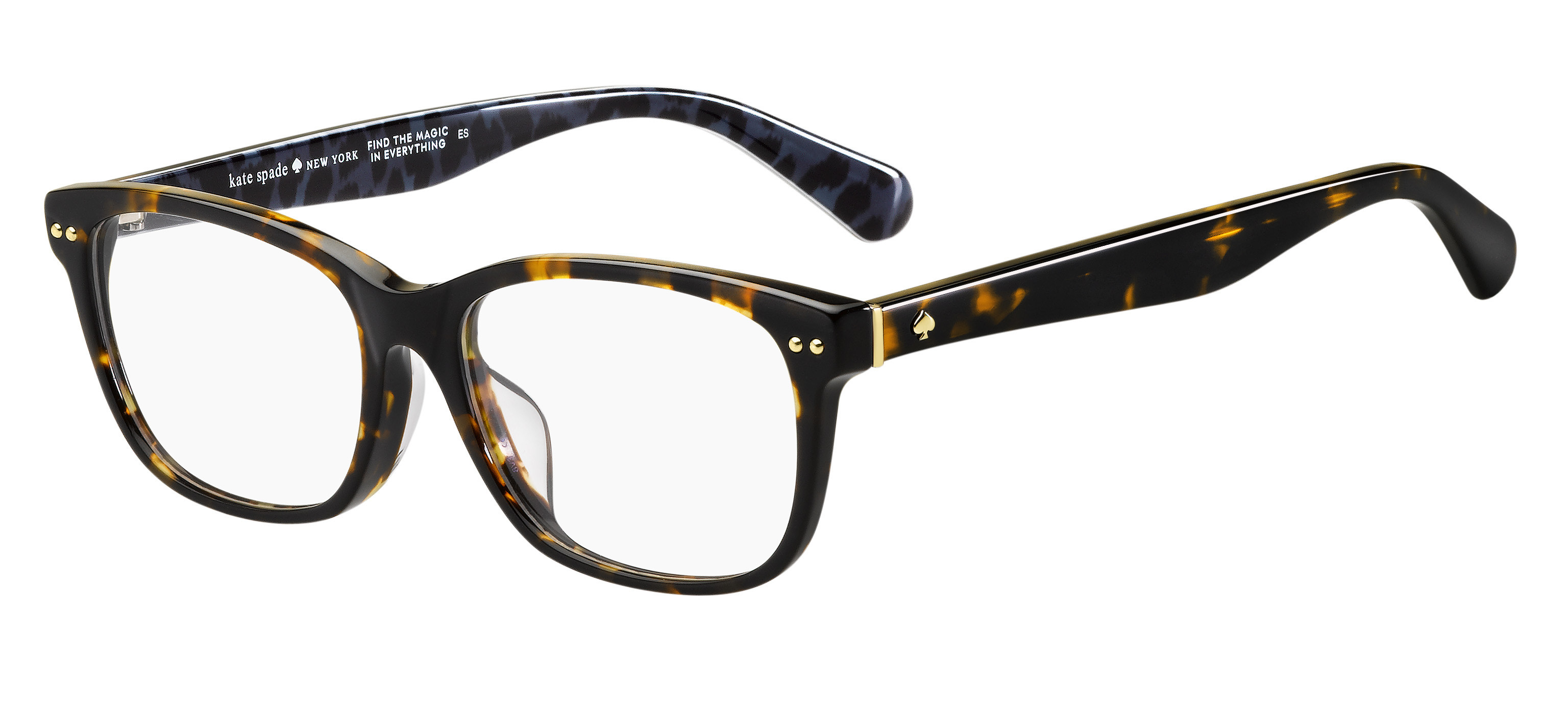 Kate Spade Cailin/F rectangle eyeglasses in Dark Havana