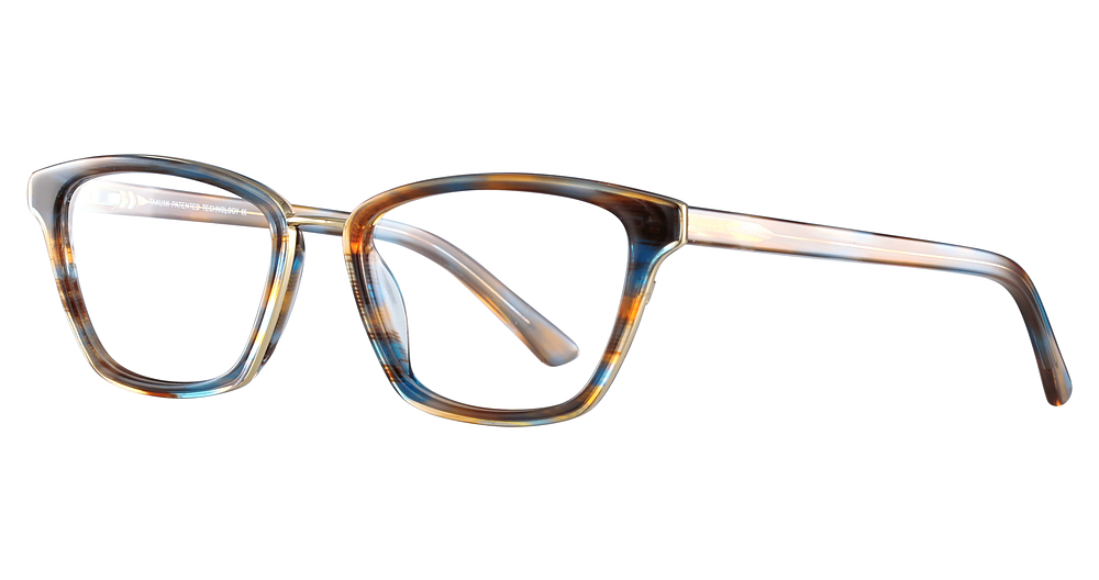 1-Brown & Blue Marbled & Gold