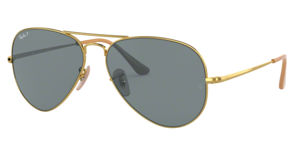 Ray-Ban RB3689 AVIATOR METAL II aviator sunglasses in Arista/Blue