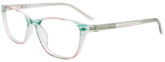 Transparent Striped Green & Pink