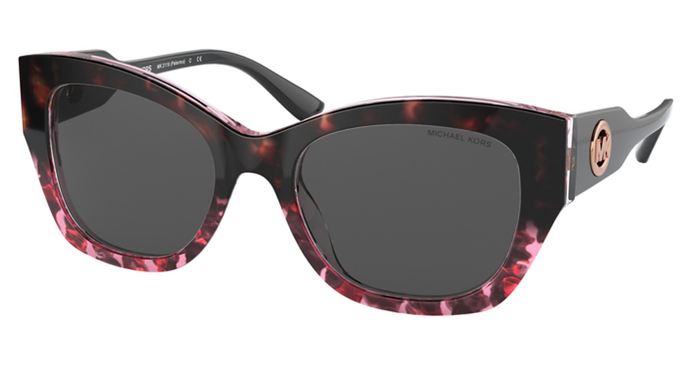 PINK FLORAL ACETATE / DARK GREY SOLID