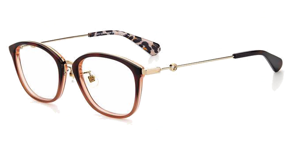 Kate Spade BRITTEN/F rectangle eyeglasses in Havana
